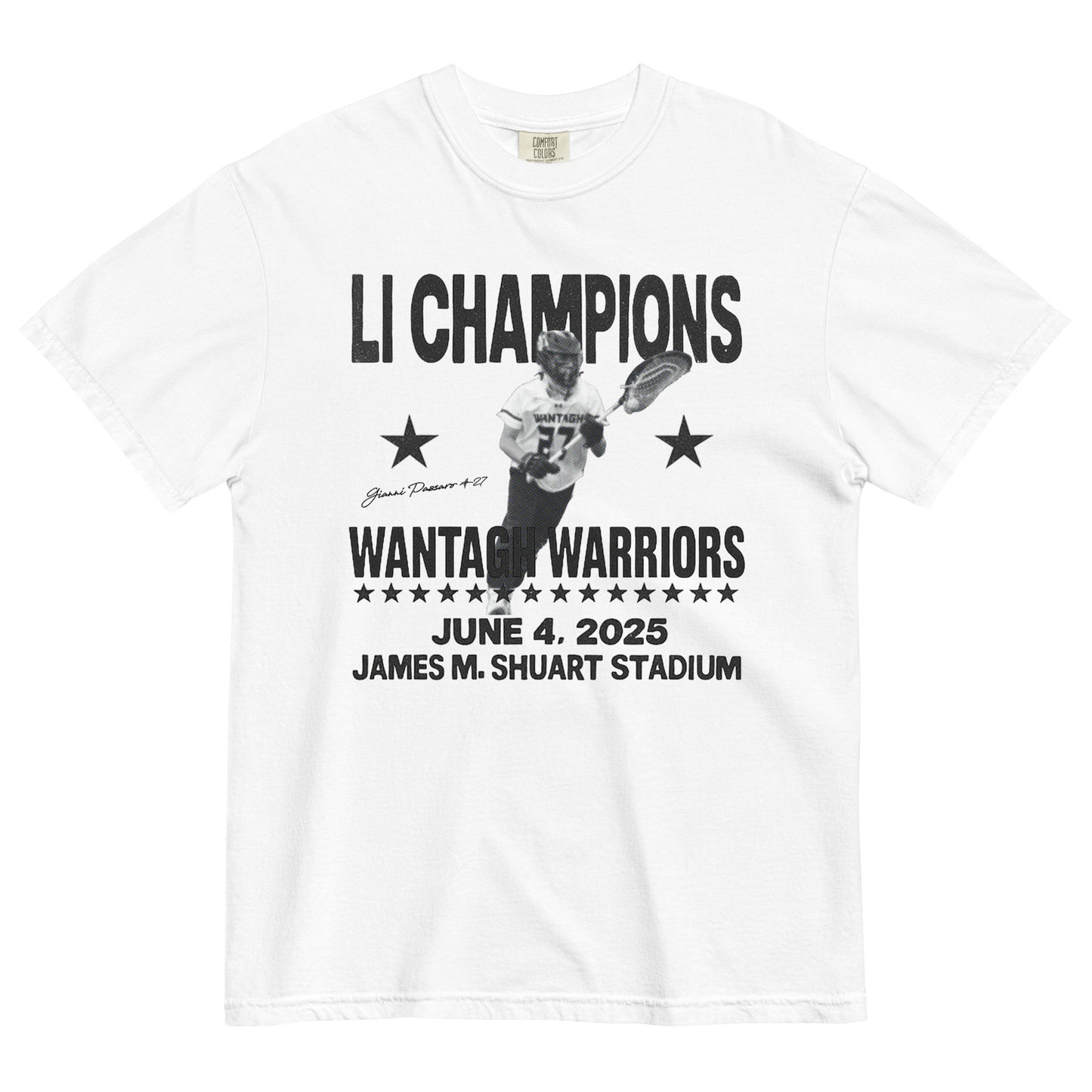 Wantagh Lax 2025 Champs - Gianni Passaro | T-Shirt