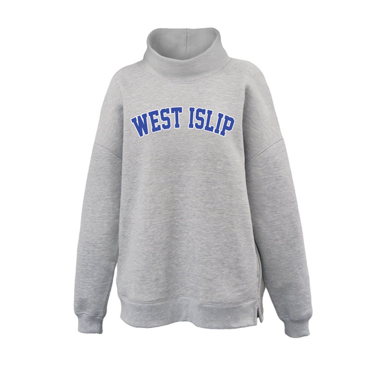 West Islip Vintage Arc | Women's Mockneck Sweatshirt