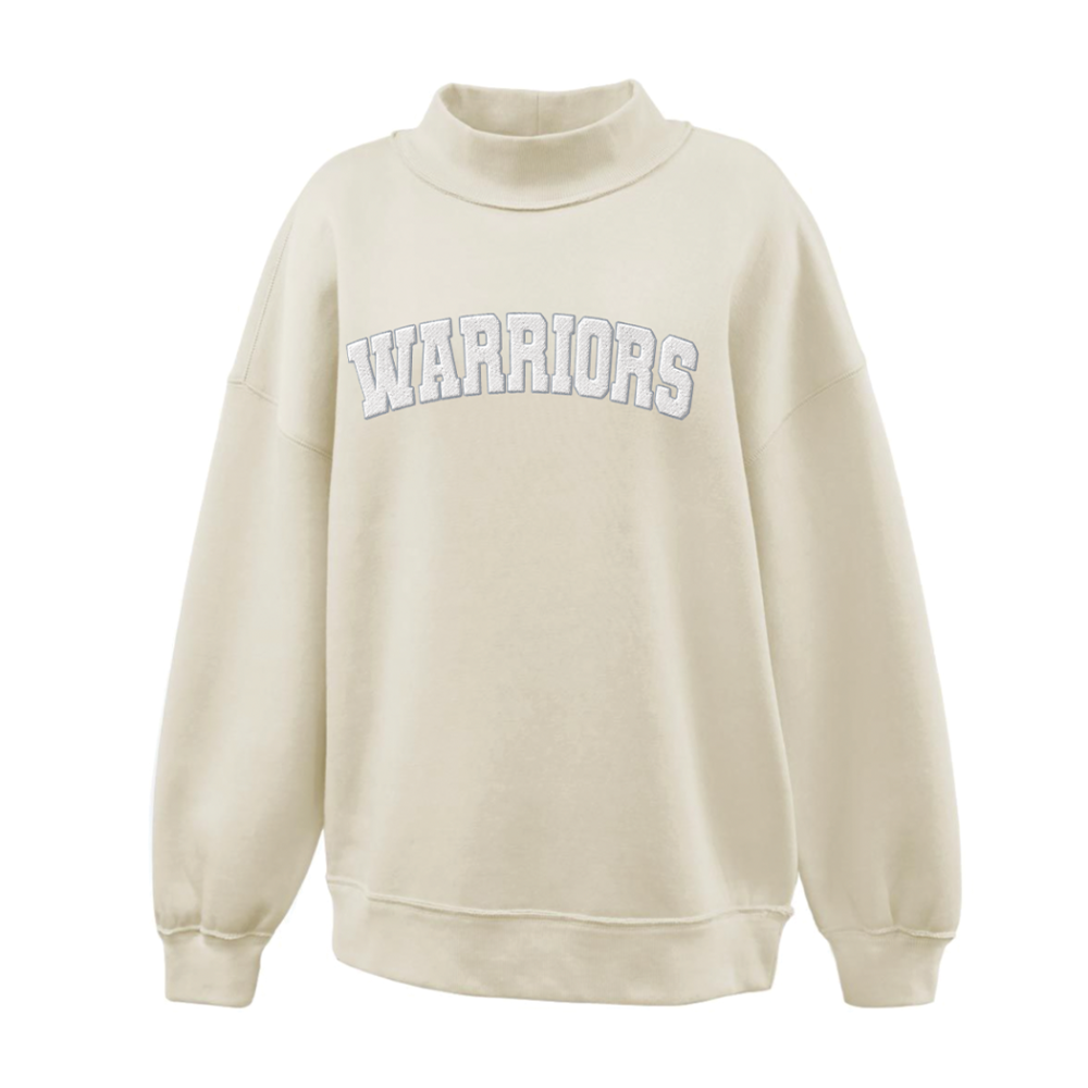 Warriors Arc | Embroidered Women's Mockneck Sweatshirt