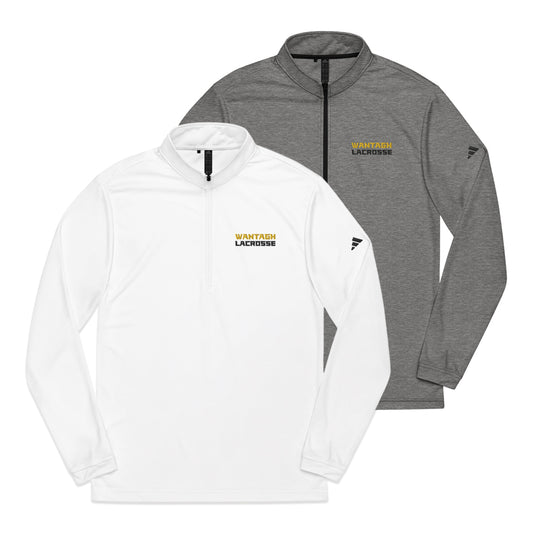 Text Block Embroidered | Adidas Quarter-Zip (yellow+black logo) (2 color options)