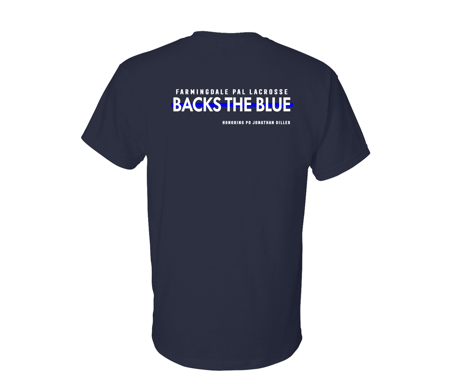 Farmingdale PAL Lacrosse Backs the Blue | T-Shirt