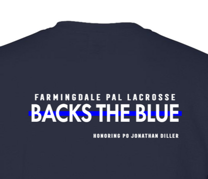 Farmingdale PAL Lacrosse Backs the Blue | T-Shirt