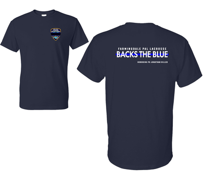 Farmingdale PAL Lacrosse Backs the Blue | T-Shirt