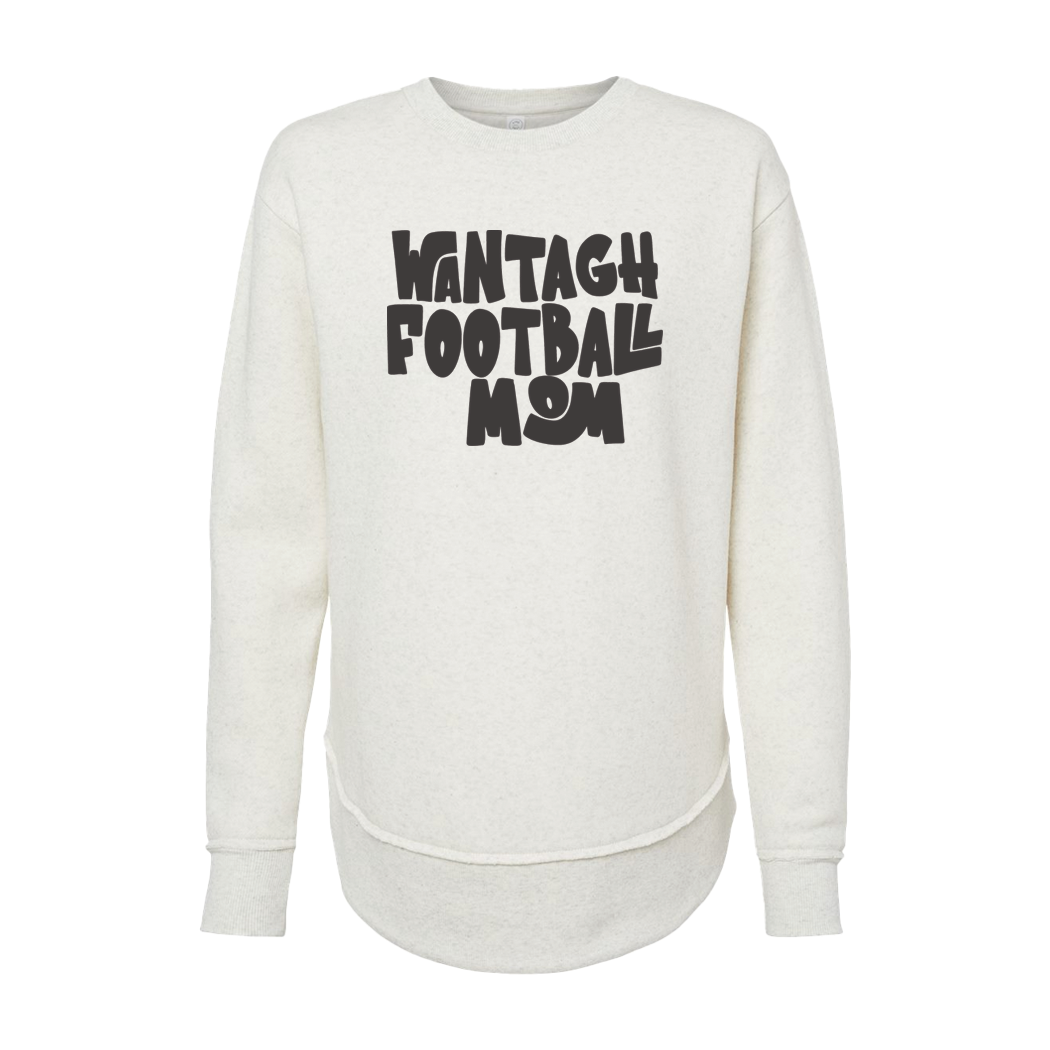 Football Mom | Women's Weekender Curved Bottom Sweatshirt