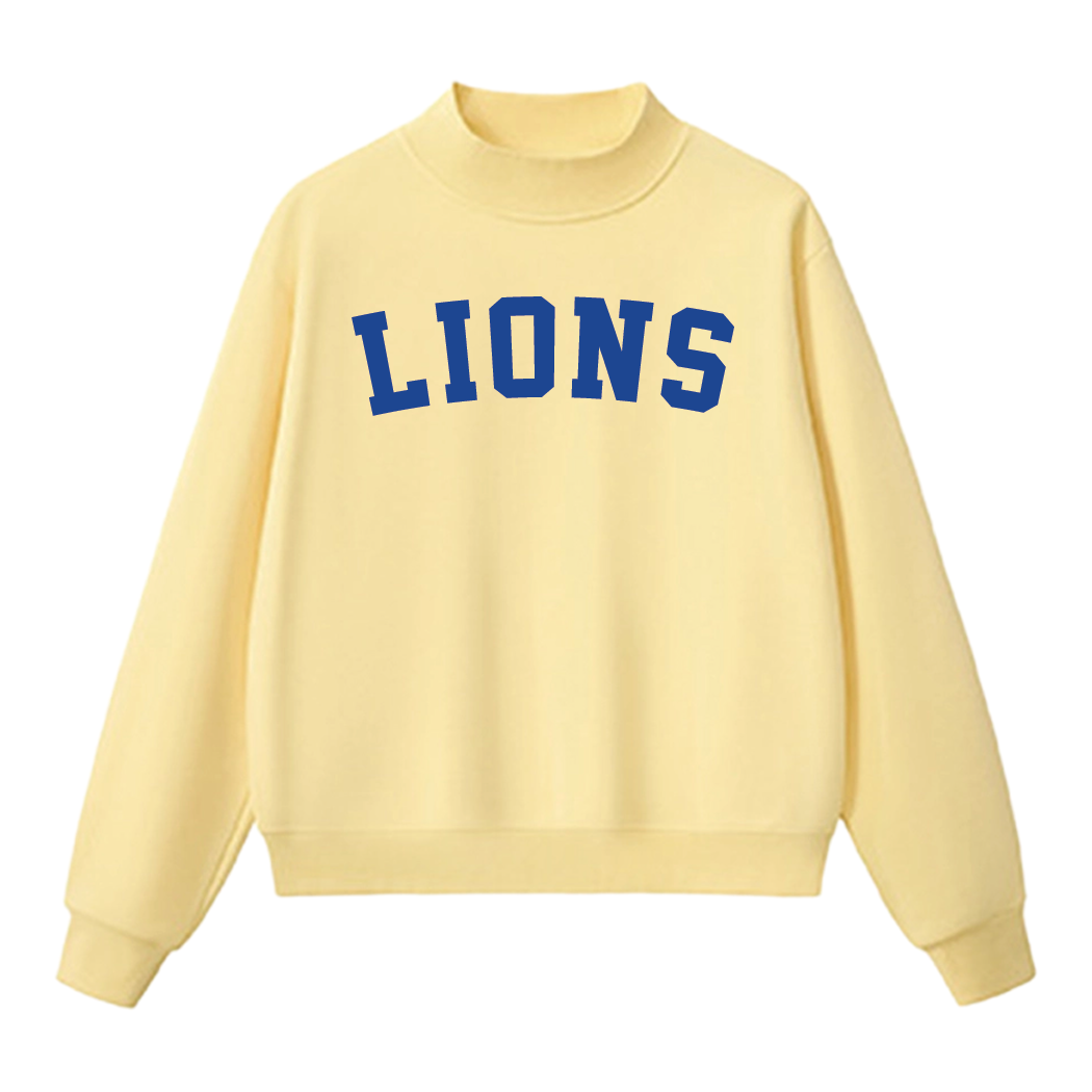 Lions Gold Vintage Arc | Women's Mock Neck Sweatshirt