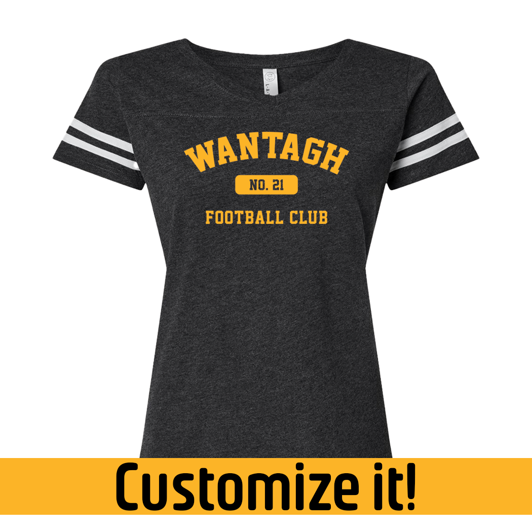 *Customize it!* Vintage Number | Women's Football TShirt