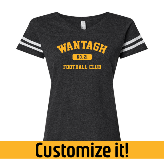 *Customize it!* Vintage Number | Women's Football TShirt