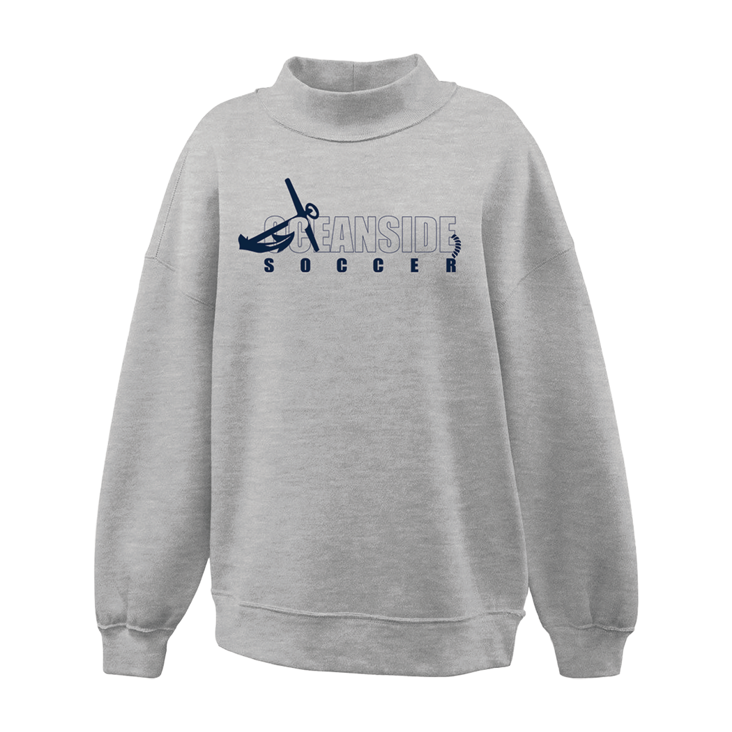 Oceanside Soccer + Anchor | Women's Mockneck Sweatshirt