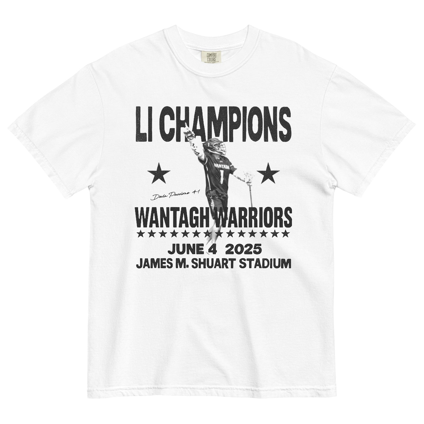 Wantagh Lax 2025 Champs - Devin Paccione | T-Shirt