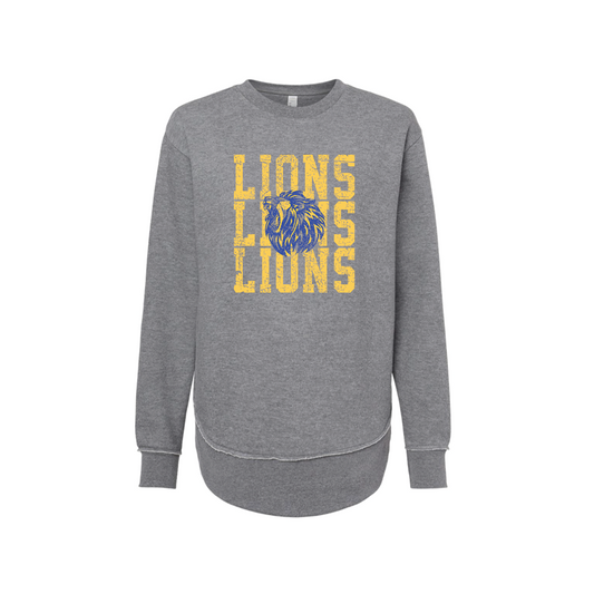 Lions Repeat | Women's Weekender Curved Bottom Sweatshirt