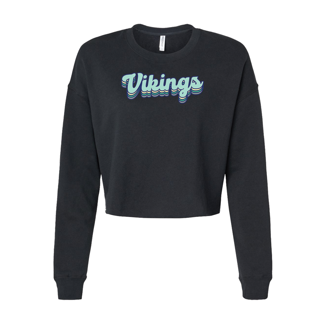 Vikings Retro | Women's Cropped Sweatshirt