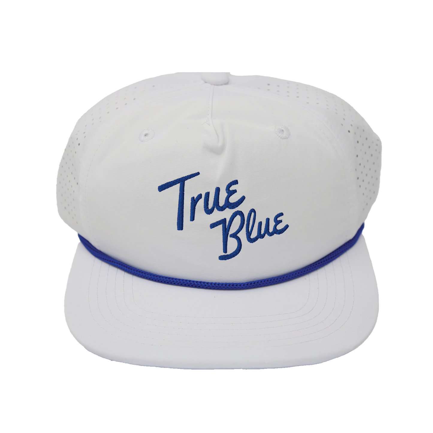 True Blue Script | Perforated Stick Star Rope Hat