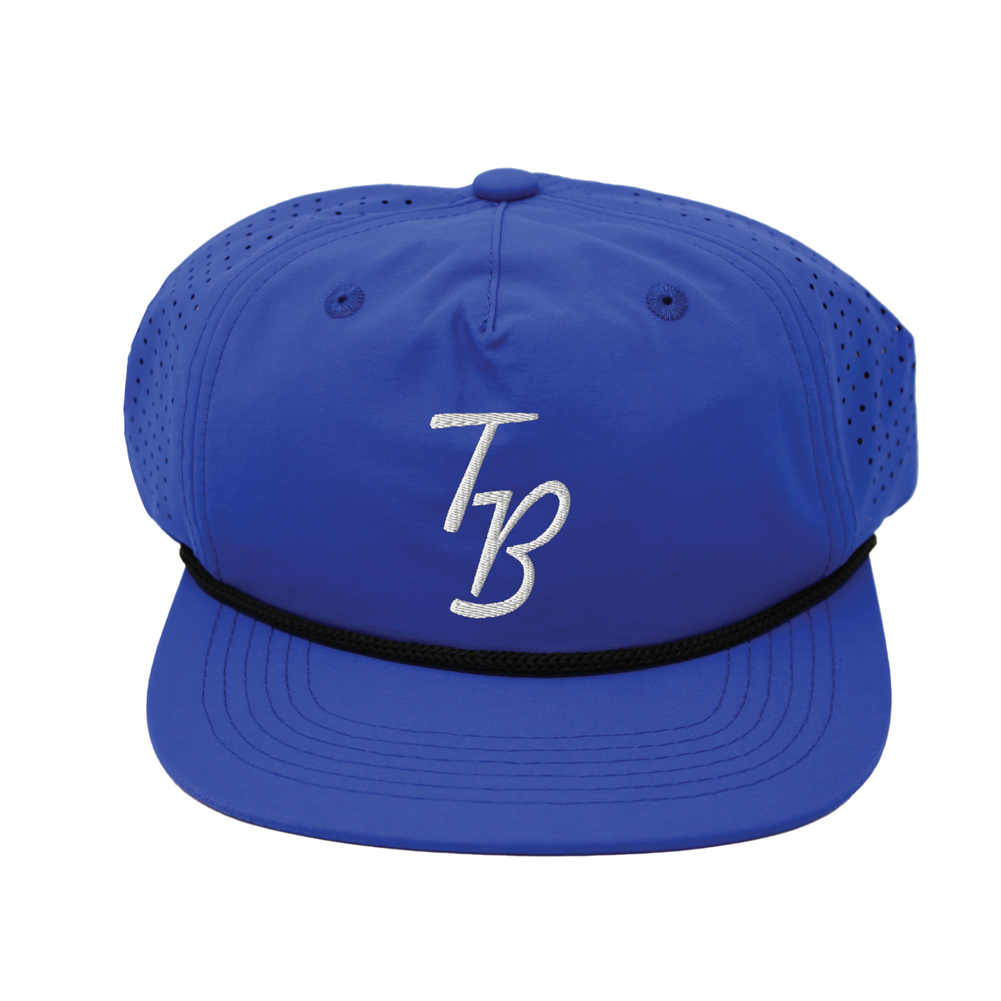 True Blue "TB" | Perforated Stick Star Rope Hat