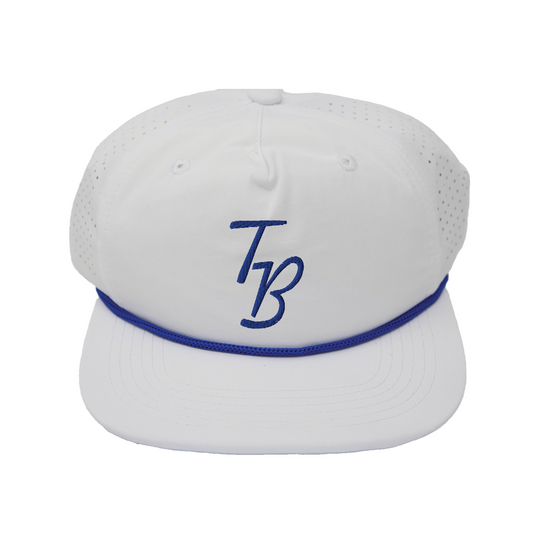 True Blue "TB" | Perforated Stick Star Rope Hat