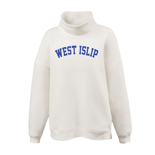 West Islip Vintage Arc | Women's Mockneck Sweatshirt