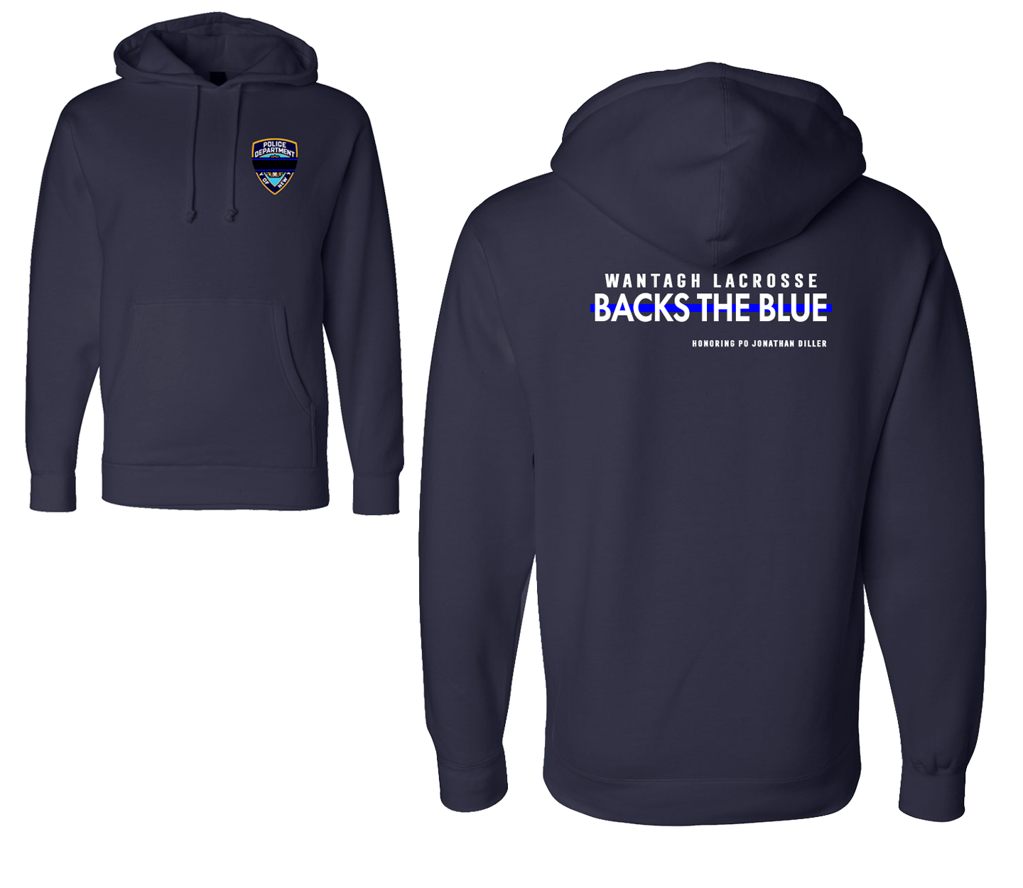 Wantagh Lacrosse Backs the Blue | Hoodie