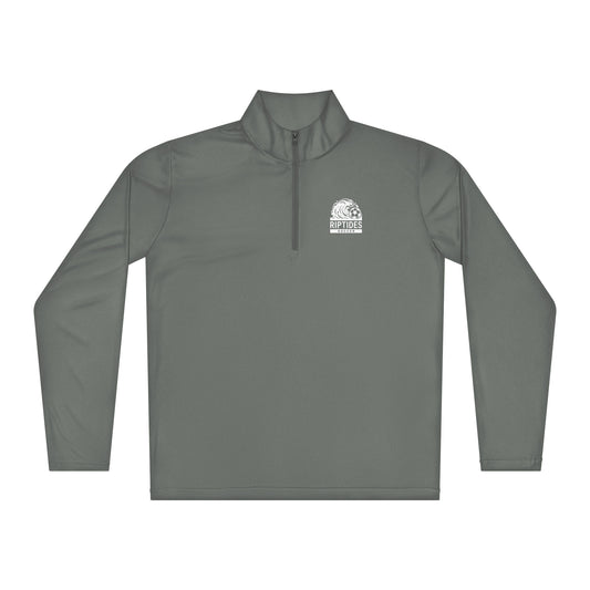 Riptides Wave White | Unisex Lightweight Performance Quarter-Zip