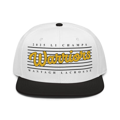 Wantagh Lax 2025 Warriors Champs Bar Hat | Snapback Hat (2 color options)