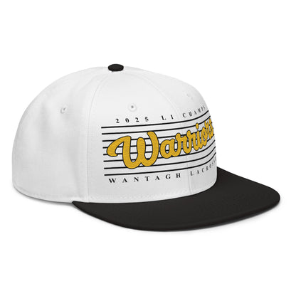 Wantagh Lax 2025 Warriors Champs Bar Hat | Snapback Hat (2 color options)