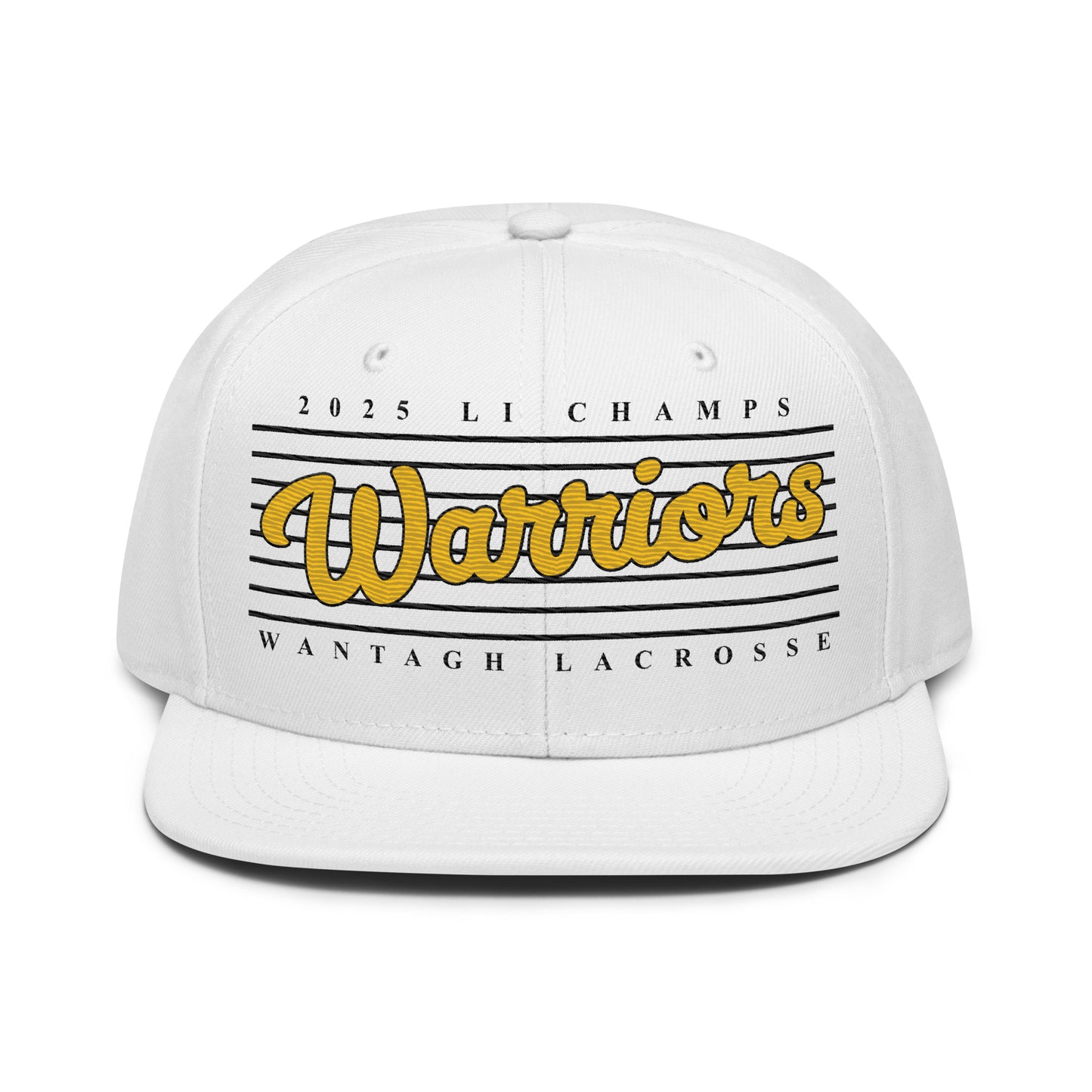 Wantagh Lax 2025 Warriors Champs Bar Hat | Snapback Hat (2 color options)