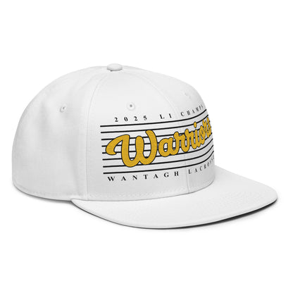 Wantagh Lax 2025 Warriors Champs Bar Hat | Snapback Hat (2 color options)